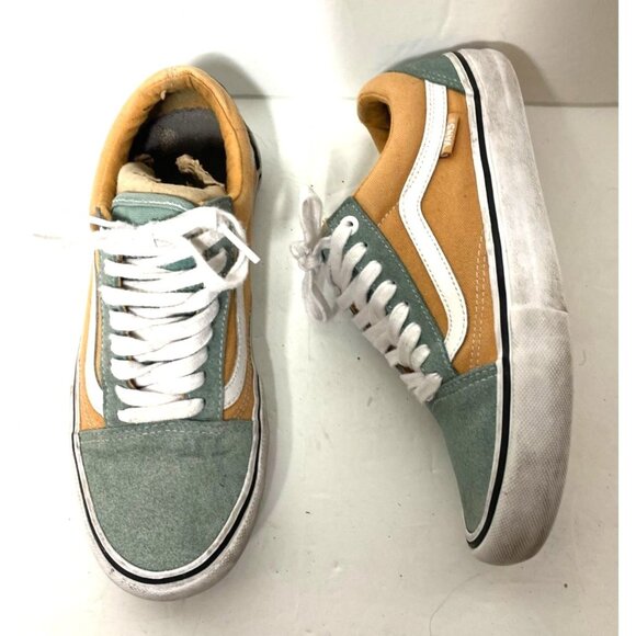 Vans Old Skool Pro Oak Buff Oil Blue Mens Size 7 Skate Shoes - Picture 3 of 10